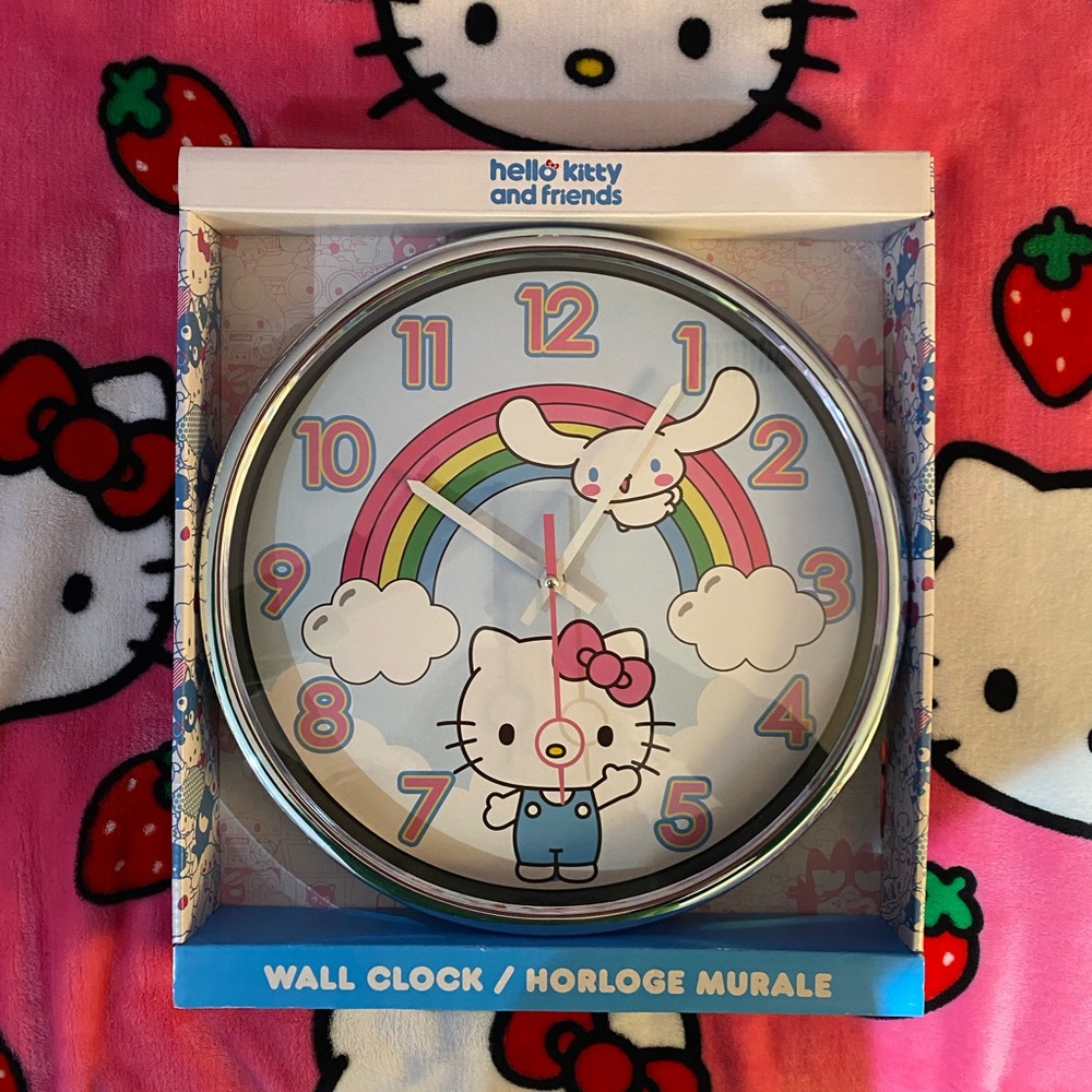Cute Hello Kitty and Friends Wall Clock